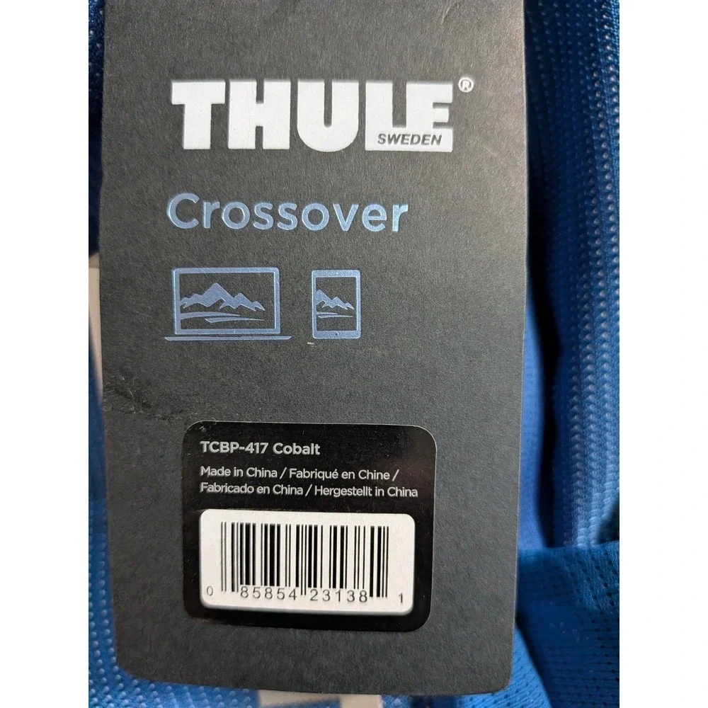 Thule Crossover 32L Backpack Cobalt Blue Laptop Bag TCBP-417 SafeZone NWT